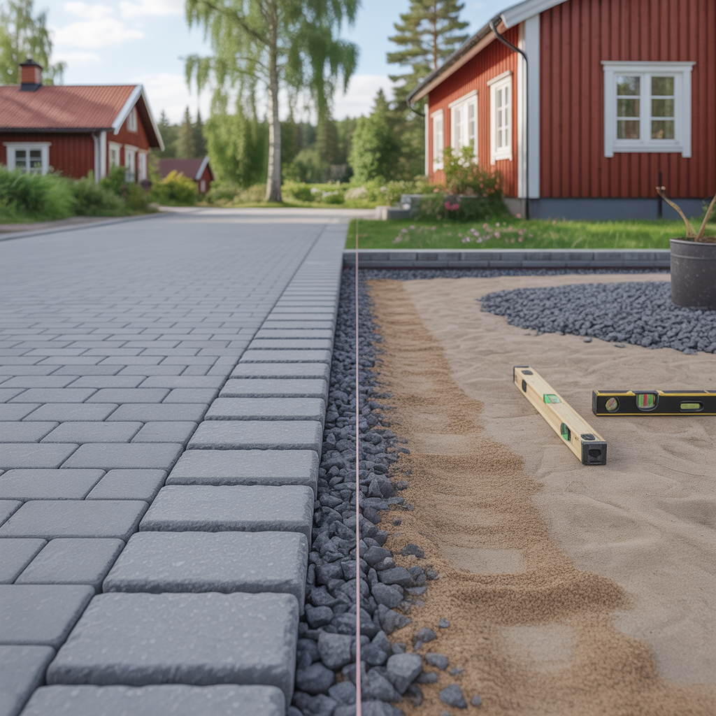 kantsten langs uppfart guide till val hojdsattning och monte