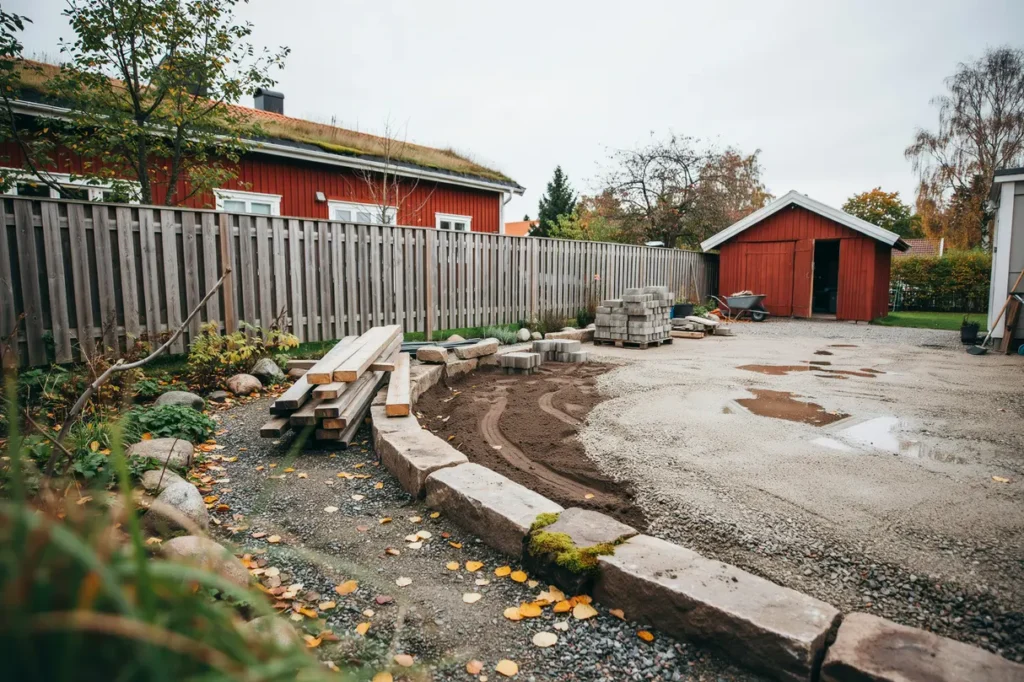 september p tomten smarta markf rberedelser inf r h stens planteringar och nya g ngytor